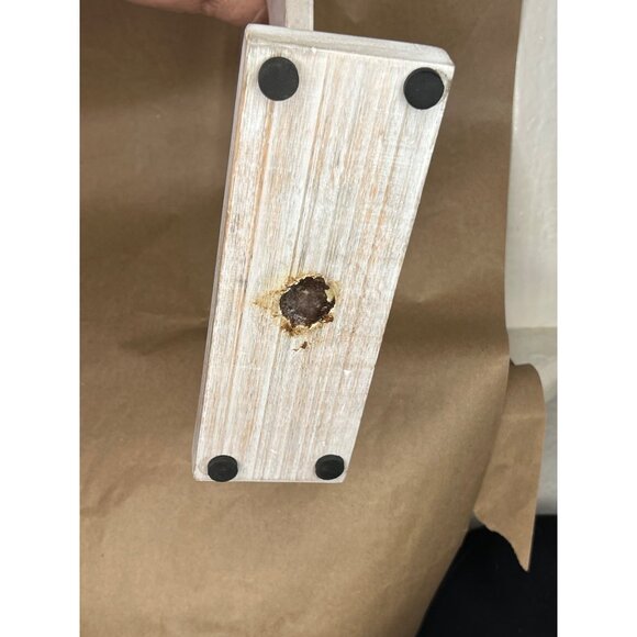 Ring Geometric Sculpture With White Wood Base - Picture 6 of 6